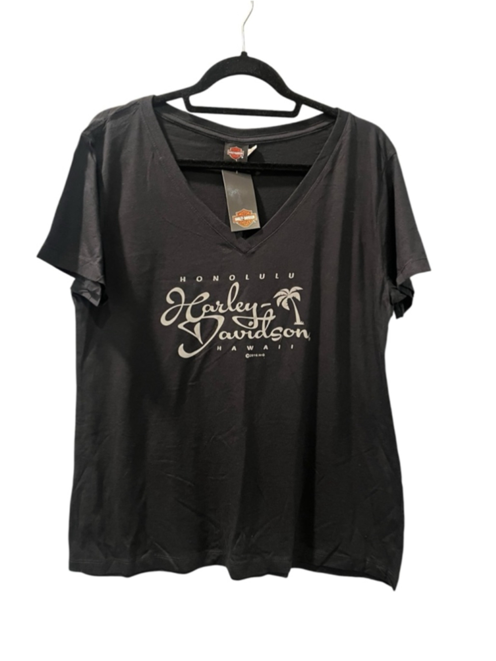 Harley Davidson NWT 2016 Hawaii Black Short Sleeve T-Shirt Women's Size 2XL